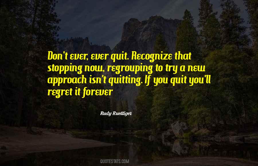 Don't You Quit Quotes #966208