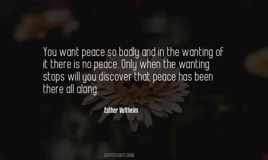 Quotes About Want Peace #1089392