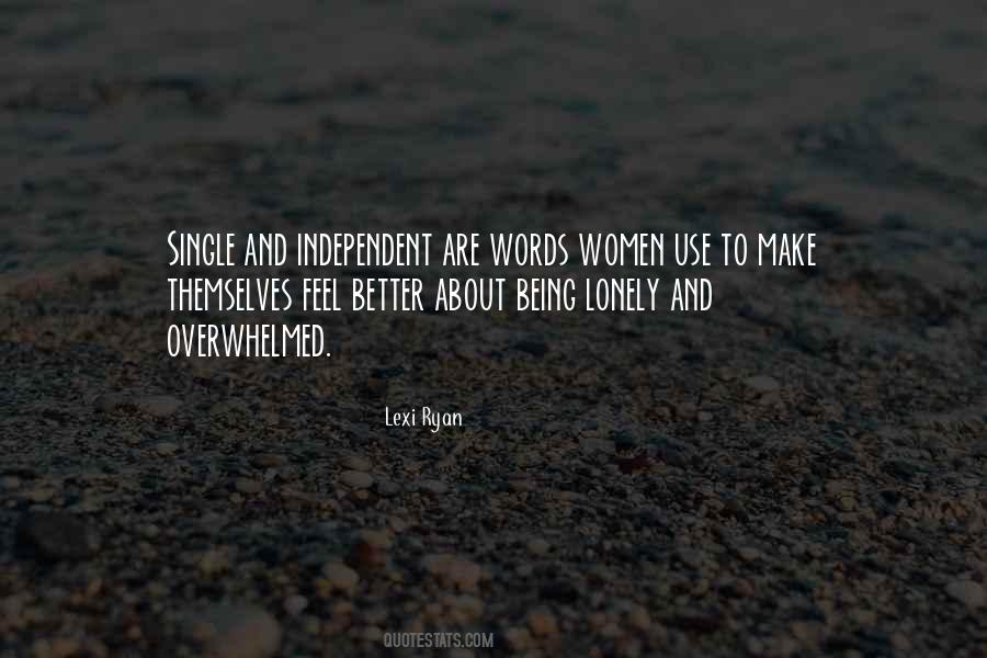 Single And Lonely Quotes #124804