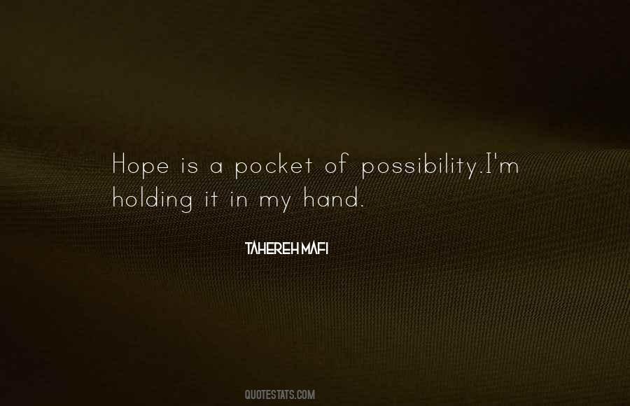 Hand In Pocket Quotes #1855337