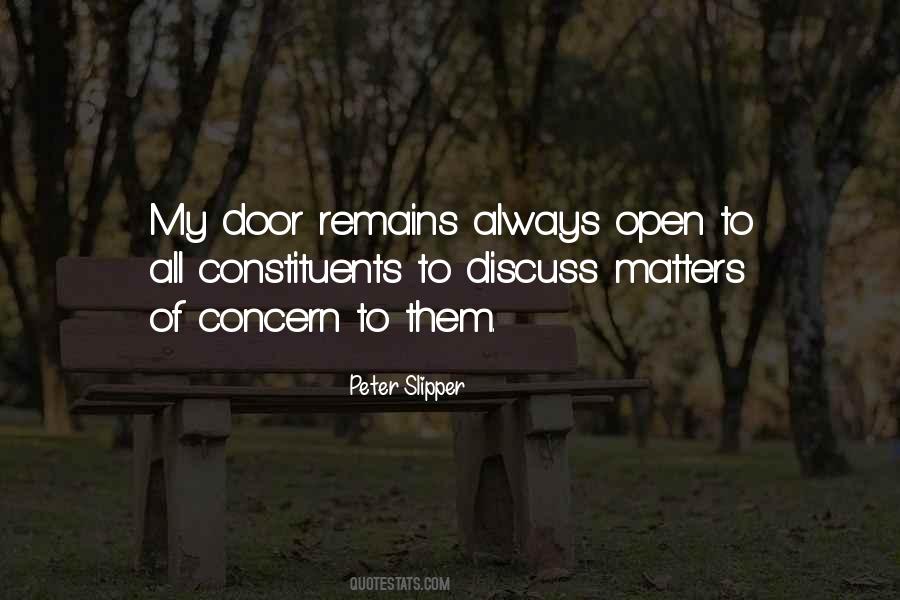 Door Always Open Quotes #1262053