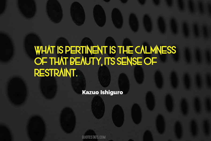 Sense Of Calmness Quotes #297065