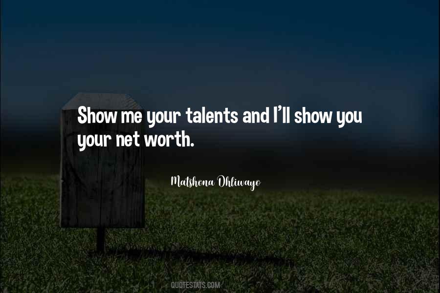 Quotes About Your Net Worth #858178