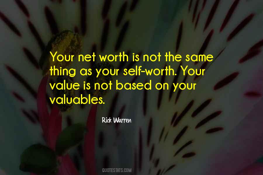 Quotes About Your Net Worth #931585