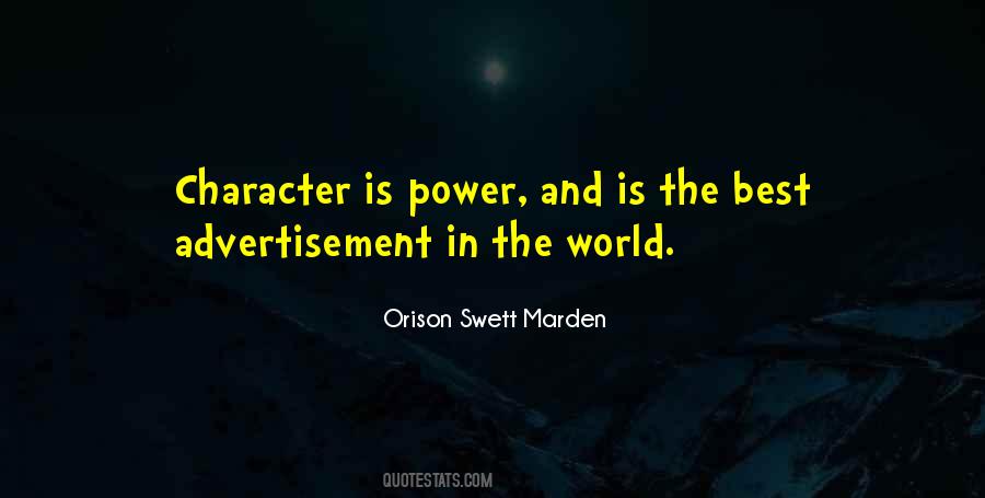 Character Is Power Quotes #221608