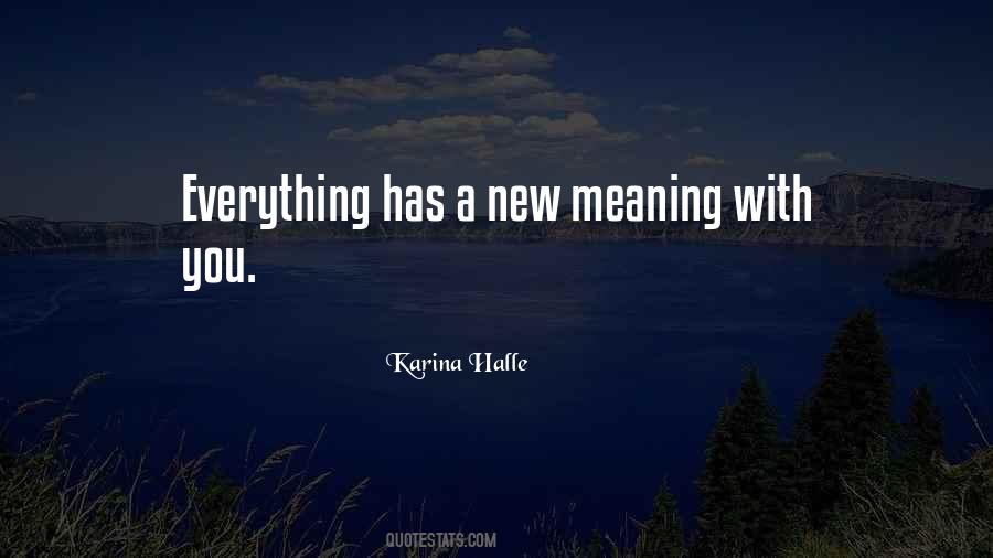 Everything Has A Meaning Quotes #1696847