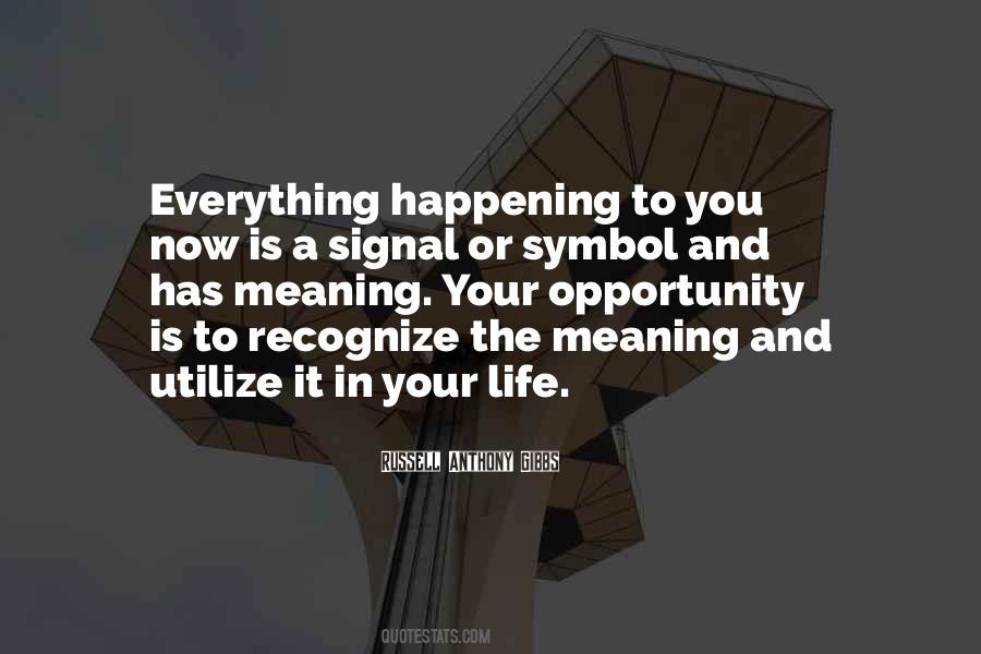 Everything Has A Meaning Quotes #534703