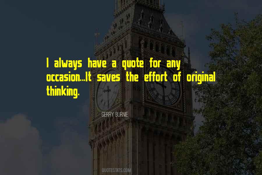 Saves Original Thinking Quotes #958335