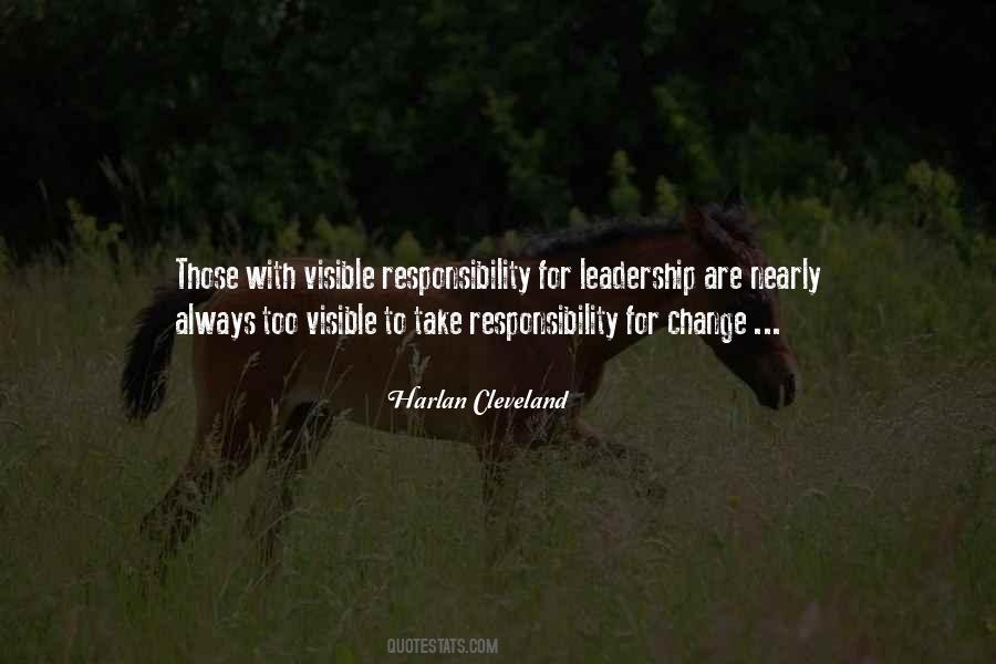 Leadership Responsibility Quotes #290786