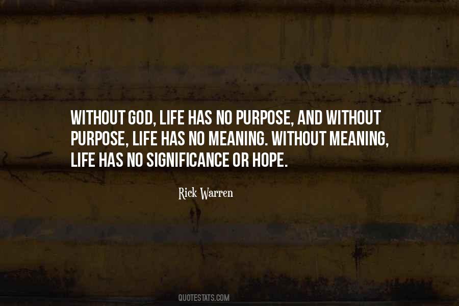 Without Purpose Quotes #38329