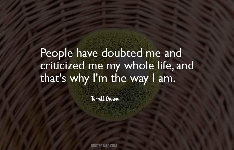 Doubted Me Quotes #1077217