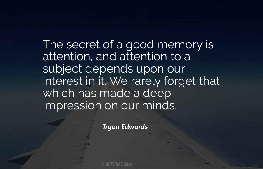 Secret Memories Quotes #1556550