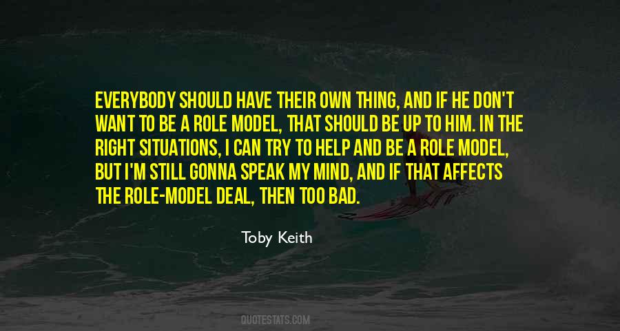 I Want To Be A Role Model Quotes #463150