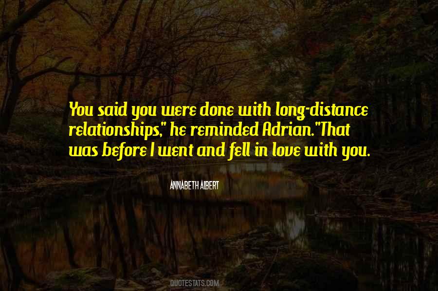 Distance Romance Quotes #1163885