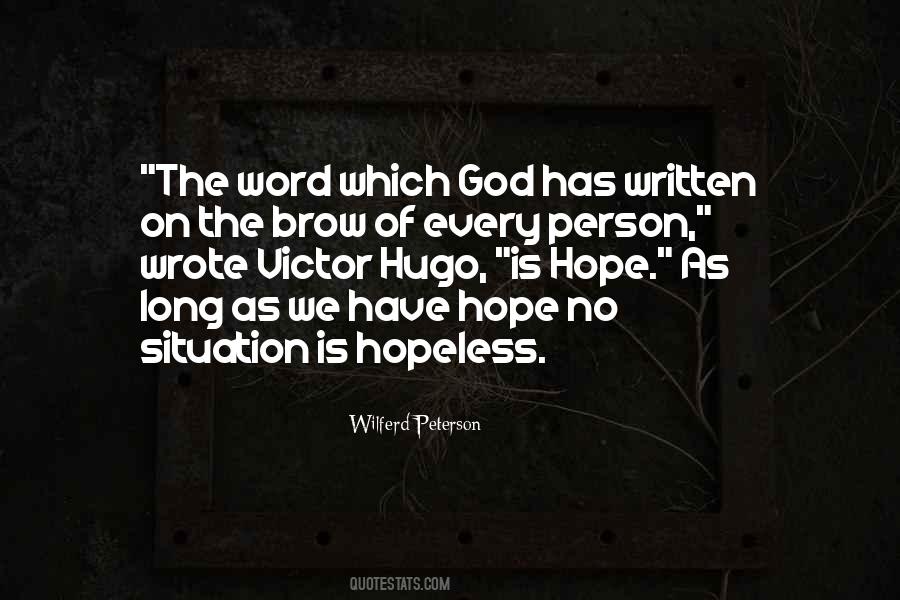 Word Of Hope Quotes #1528425