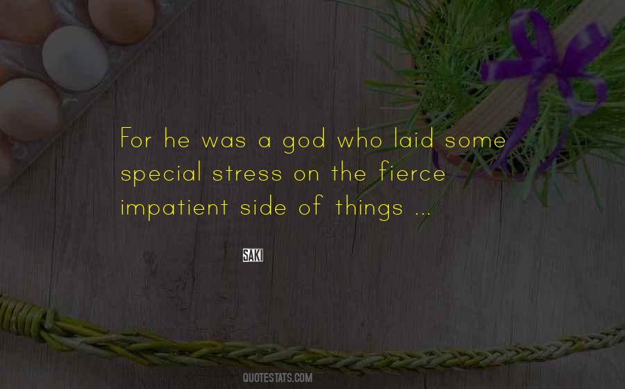 Stress God Quotes #384798