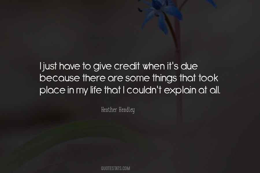 Give Due Credit Quotes #1618674