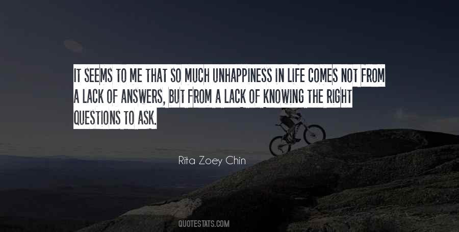 Unhappiness Life Quotes #7020