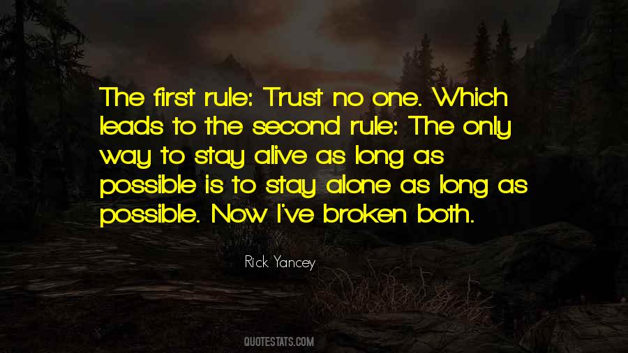 No One Trust Quotes #1838753