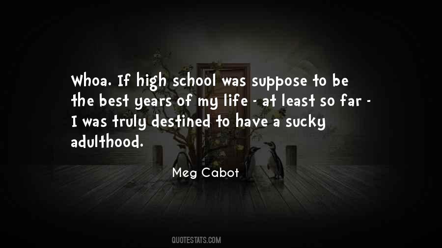 High School Years Quotes #430167