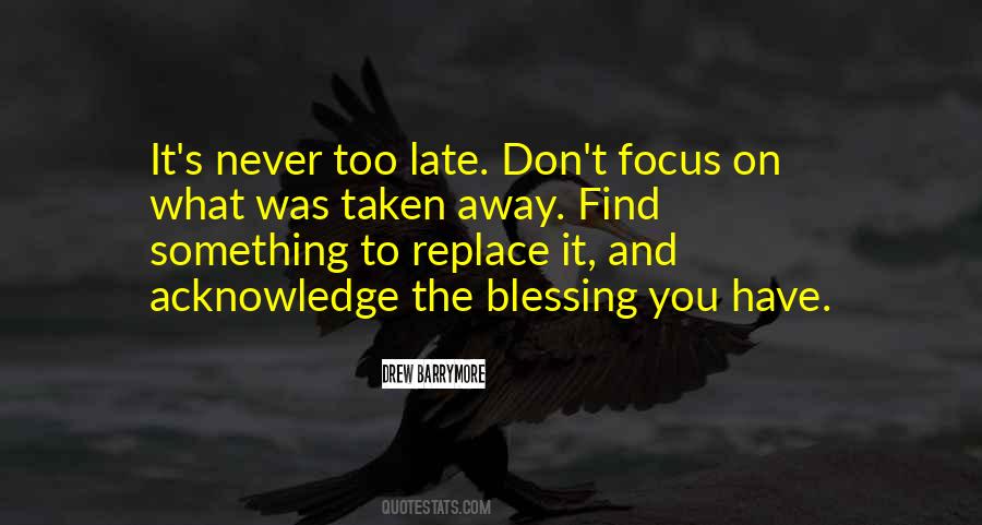 Focus On What You Have Quotes #1393322