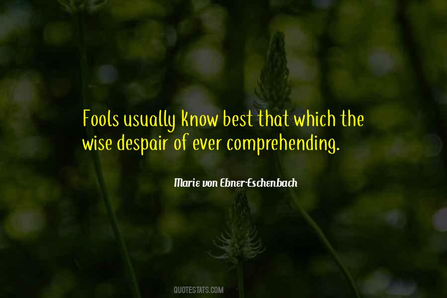 Wisdom Of Fools Quotes #414419