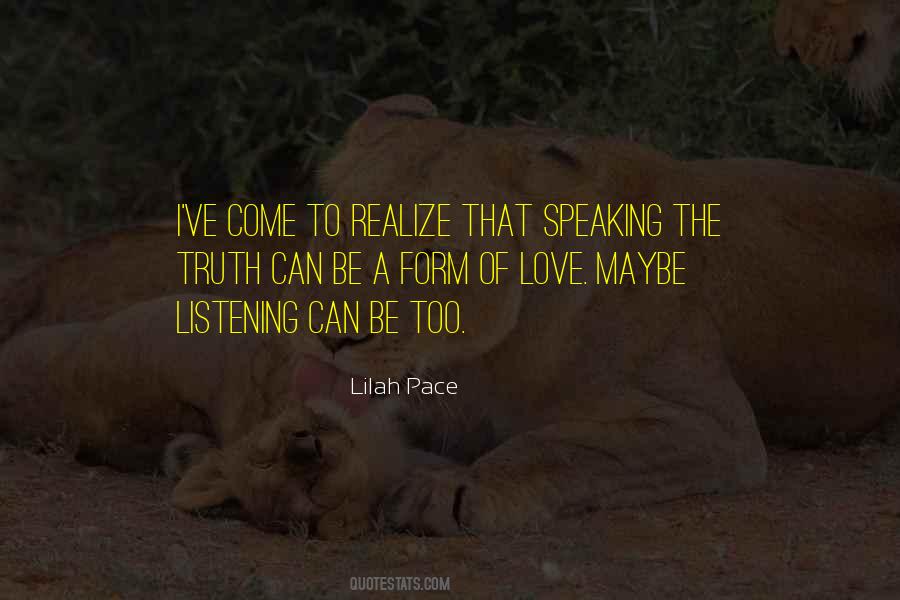 Speaking Love Quotes #1453358