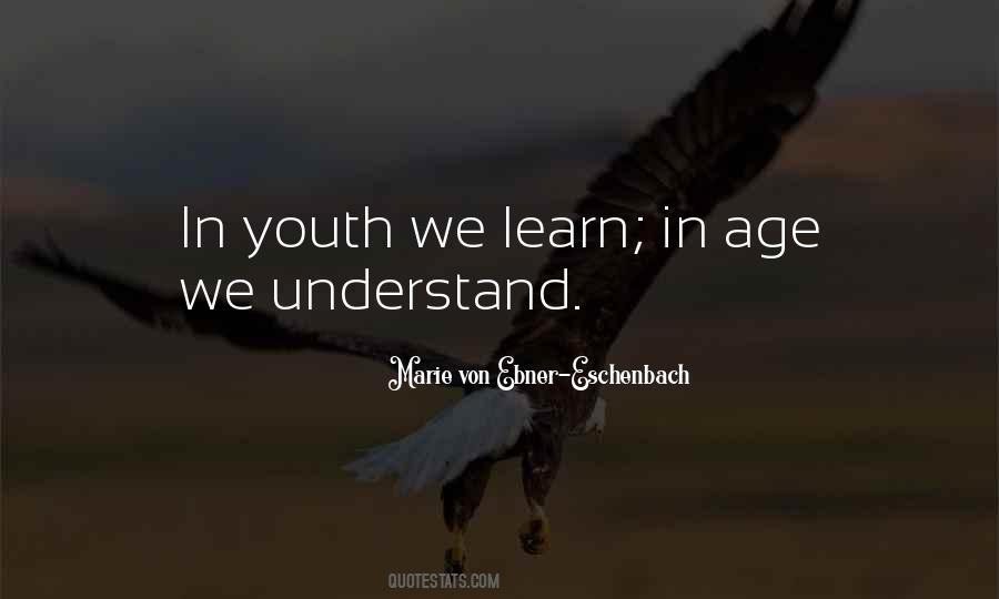 In Youth We Learn In Age We Understand Quotes #1102293 In Youth We Learn In Age We Understand Quotes #1102293