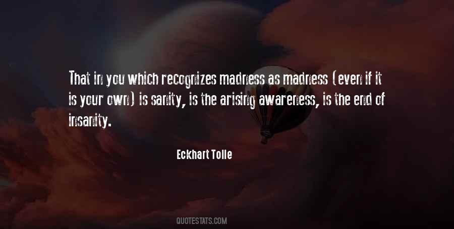 Madness Sanity Quotes #209608