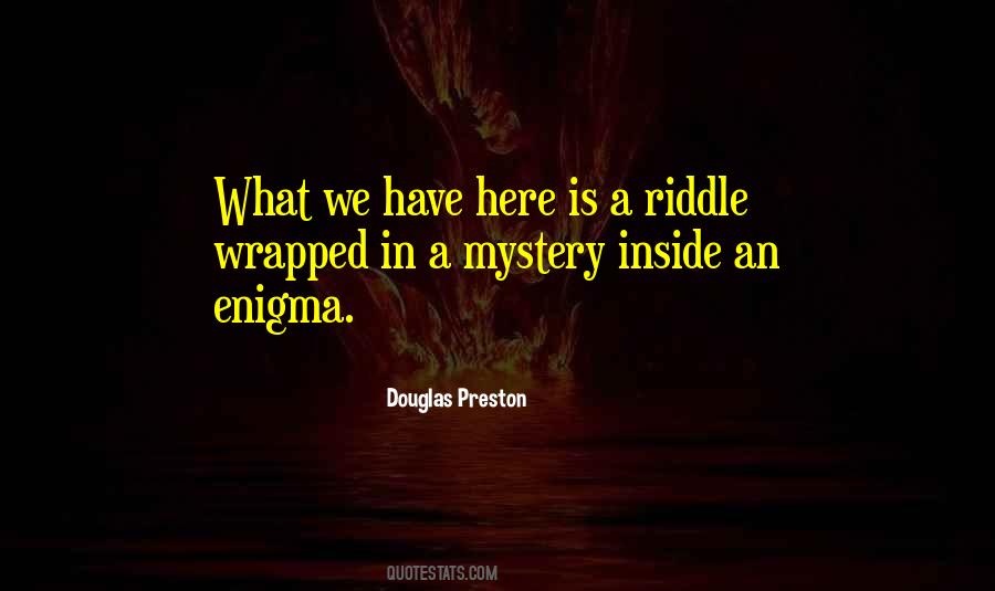 Wrapped Up In An Enigma Quotes #719685