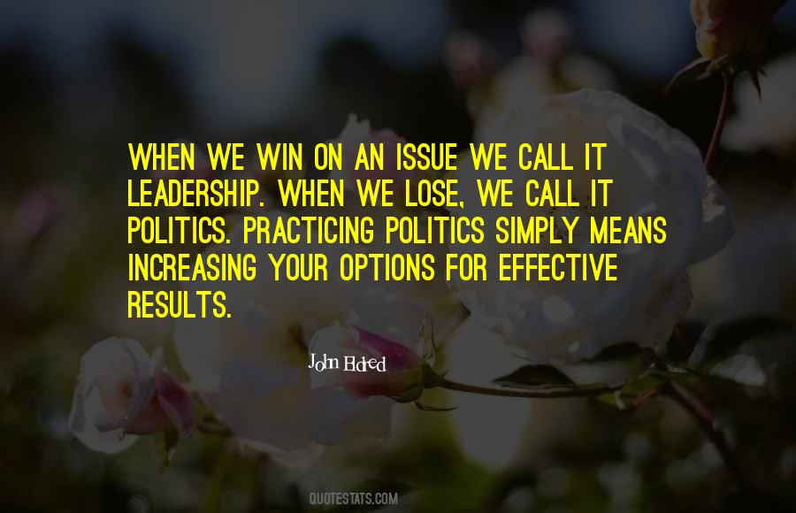 Politics Winning Quotes #354366
