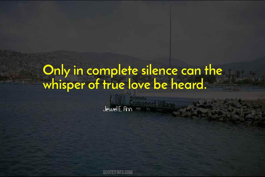 Silence In Love Quotes #738514