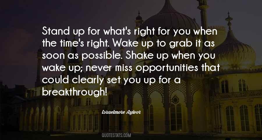 Time To Stand Up Quotes #98259
