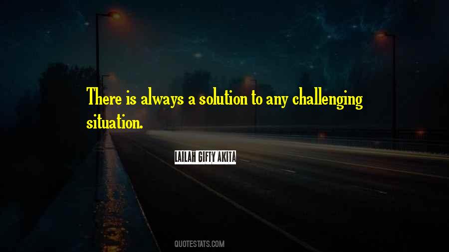 Always A Solution Quotes #1111271