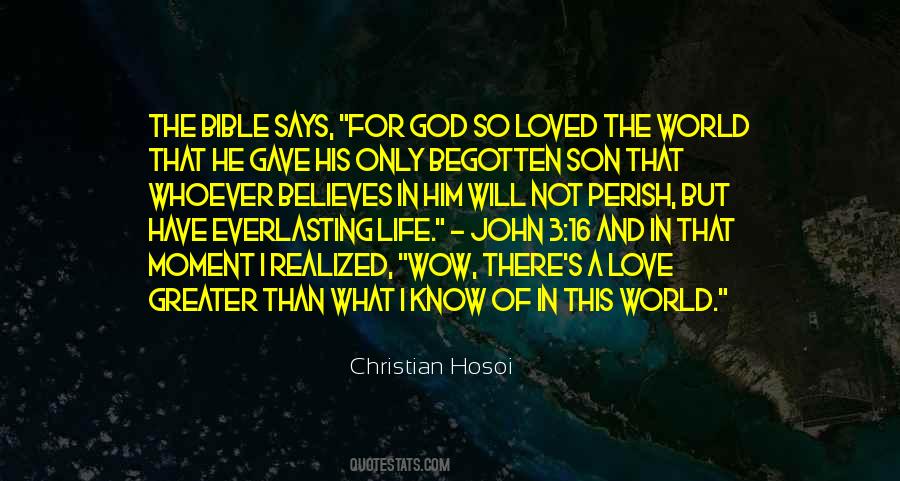 God So Loved The World Quotes #1357574