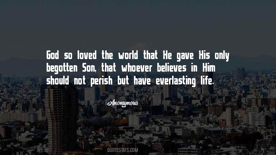 God So Loved The World Quotes #1729829