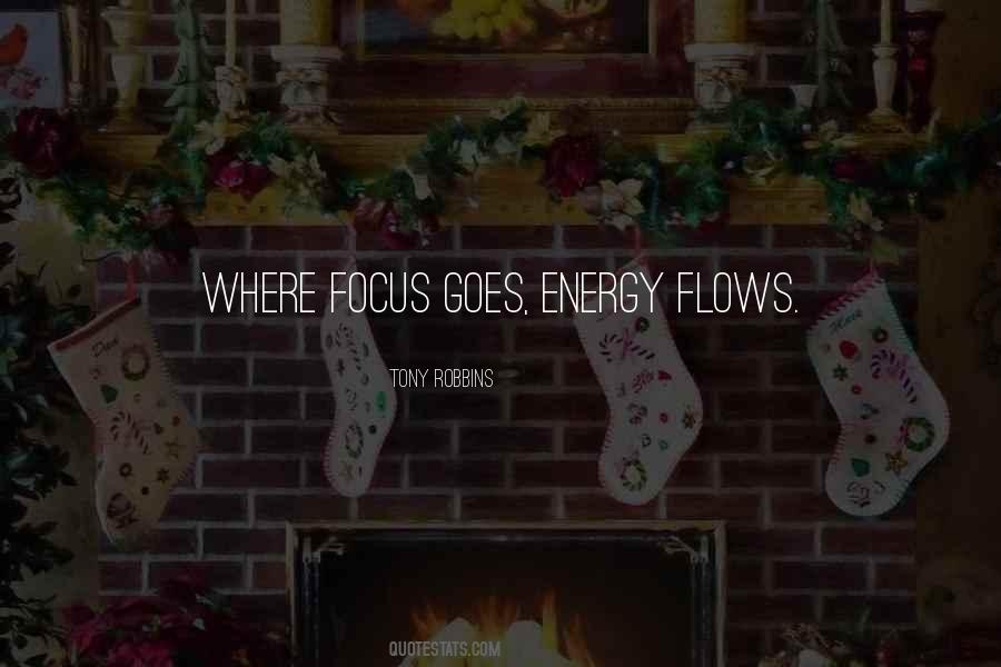 Where Focus Goes Energy Flows Quotes #109025