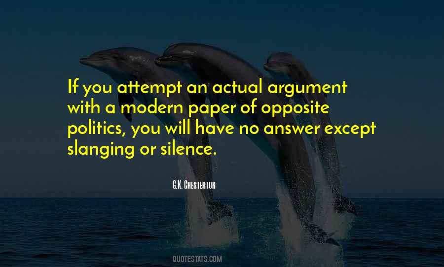 Silence Argument Quotes #1418972