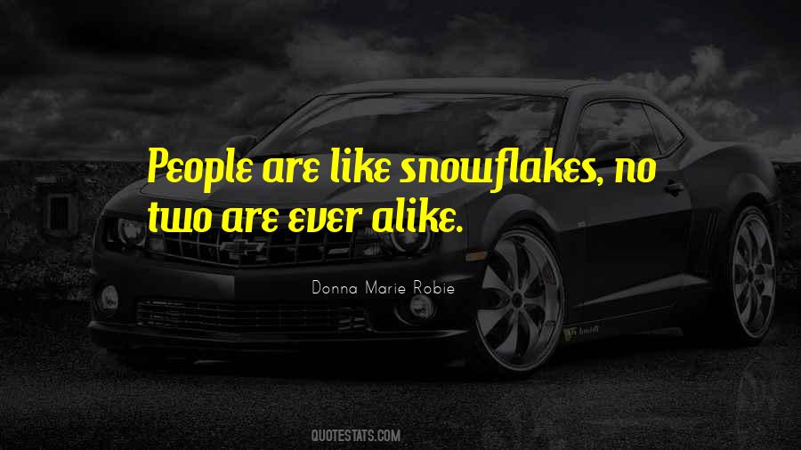 We Are Like Snowflakes Quotes #1189549