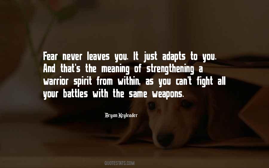 Spirit Of Fear Quotes #415313