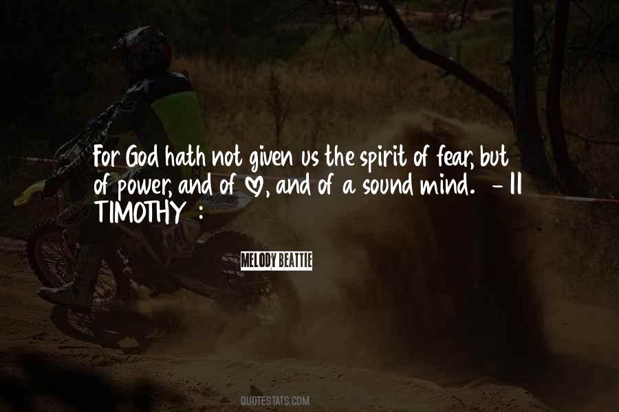 Spirit Of Fear Quotes #851149
