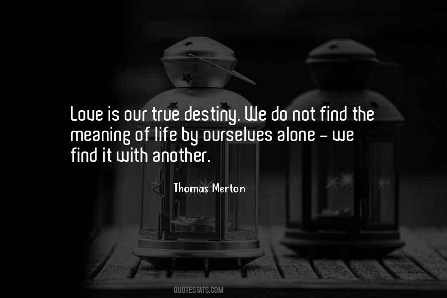 Quotes About Meaning Alone #1089208