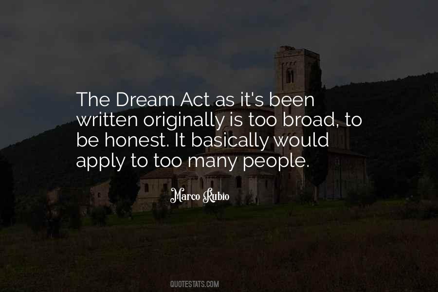 Dream Act Quotes #403693