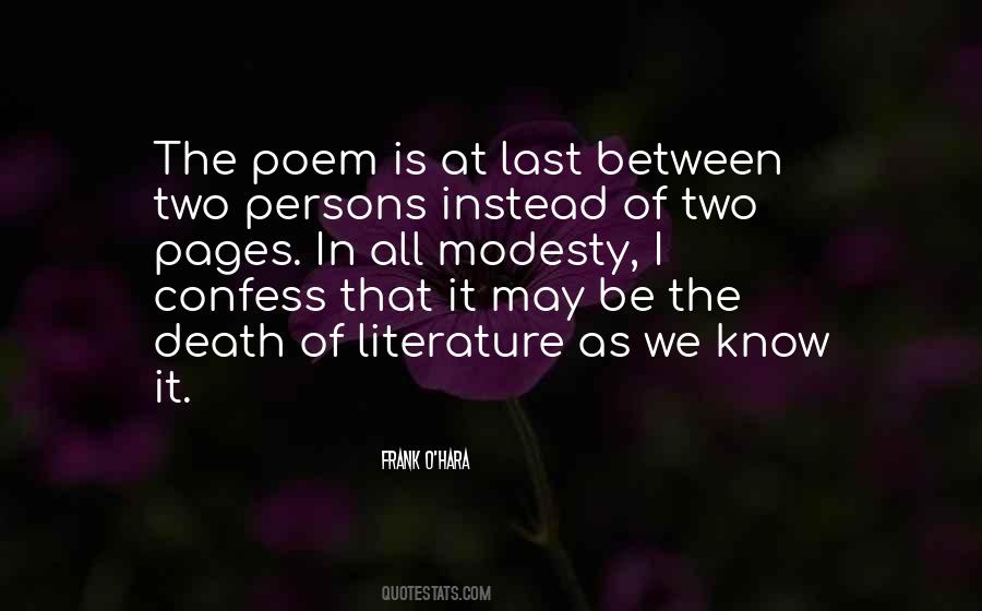 Death Literature Quotes #1658822