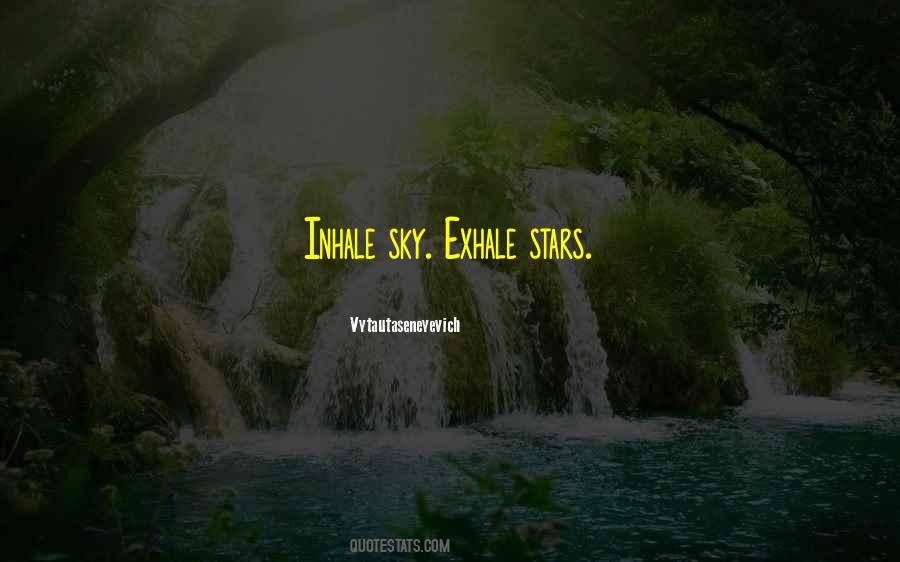 Inhale Sky Exhale Stars Quotes #909042