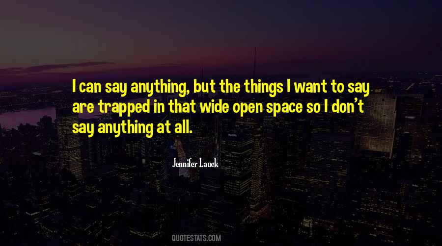 Things I Want To Say Quotes #1588532