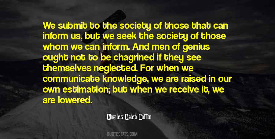 Knowledge In Society Quotes #1353545