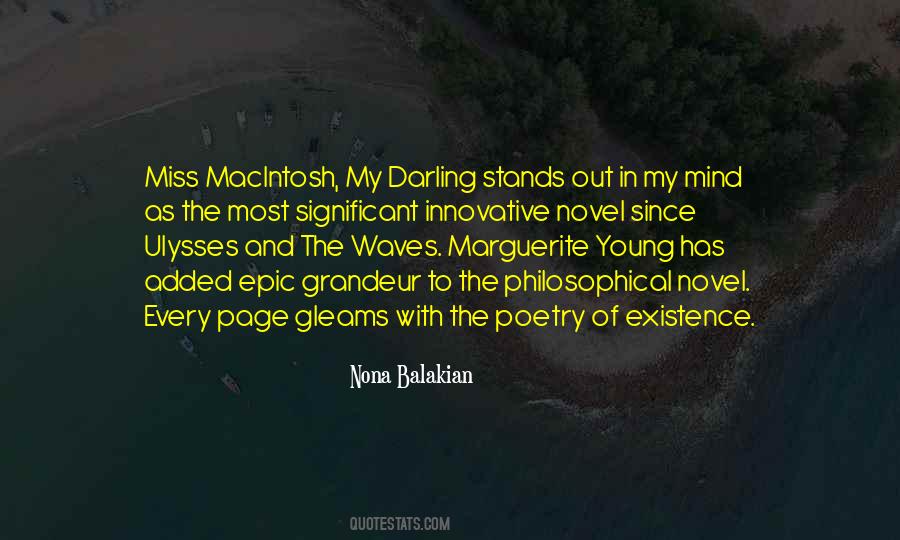 Miss Macintosh My Darling Quotes #130644 Miss Macintosh My Darling Quotes #130644