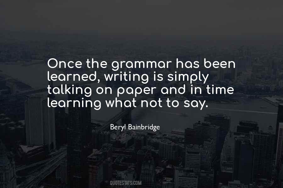 Learning Grammar Quotes #215920