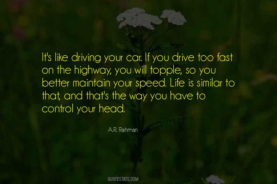 Driving Fast Car Quotes #613190